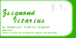 zsigmond vitarius business card